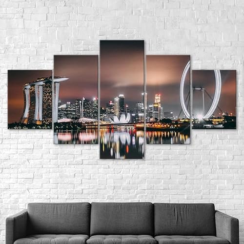 5 teilige bilder Singapore Flyer Riesenrad Skyline 5 teilige Leinwandbilder,5 teilig wandbild,leinwanddrucke 5 stück wandkunst,bilder wohnzimmer modern leinwand Malerei,xxl,200x100cm 5 teilige bilder Singapore Flyer Riesenrad Skyline 5 teilige Leinwandbilder,5 teilig wandbild,leinwanddrucke 5 stück wandkunst,bilder wohnzimmer modern leinwand Malerei,xxl,200x100cm von RAPSANI