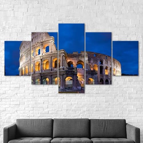 5 teilige leinwandbilder Rom Italien Kolosseum Nachtansicht Landschaft Kunstdrucke Vlies Leinwandbild,Wandkunst,Wohnzimmer Schlafzimmer Wand Dekoration,mit rahmen xxl bilder 200x100cm 5 teilige leinwandbilder Rom Italien Kolosseum Nachtansicht Landschaft Kunstdrucke Vlies Leinwandbild,Wandkunst,Wohnzimmer Schlafzimmer Wand Dekoration,mit rahmen xxl bilder 200x100cm von RAPSANI