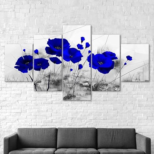 5 teiliges bild Blaue Blume Pflanze abstrakte Szene 5 teilig leinwandbilder,leinwanddrucke bilder,bild leinwand xxl 5 teilig,wandbilder schlafzimmer Dekoration,bilder,poster,kunstdrucke 125x60cm 5 teiliges bild Blaue Blume Pflanze abstrakte Szene 5 teilig leinwandbilder,leinwanddrucke bilder,bild leinwand xxl 5 teilig,wandbilder schlafzimmer Dekoration,bilder,poster,kunstdrucke 125x60cm von RAPSANI
