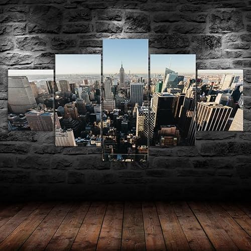 5 teiliges bild Skyline von New York Skyline des Empire State Building leinwandbilder leinwanddrucke,bild leinwand xxl 5 teilig,wandbilder schlafzimmer Dekoration,bilder,poster,kunstdrucke 125x60cm 5 teiliges bild Skyline von New York Skyline des Empire State Building leinwandbilder leinwanddrucke,bild leinwand xxl 5 teilig,wandbilder schlafzimmer Dekoration,bilder,poster,kunstdrucke 125x60cm von RAPSANI