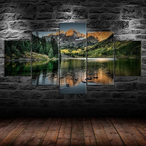 5 teiliges wandbild Berglandschaft 5 stück leinwand wandkunst,5 teilig leinwand wanddeko wohnzimmer,leinwanddruck 5 teilig bilder wohnzimmer modern groß,mit rahmen,xxl 150x80cm 5 teiliges wandbild Berglandschaft 5 stück leinwand wandkunst,5 teilig leinwand wanddeko wohnzimmer,leinwanddruck 5 teilig bilder wohnzimmer modern groß,mit rahmen,xxl 150x80cm von RAPSANI