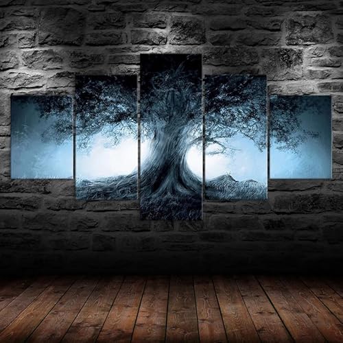 5 teiliges wandbild Dunkel Wald Fantasy Baum Schatten 5 stück leinwand wandkunst,5 teilig leinwand wanddeko wohnzimmer,leinwanddruck 5 teilig bilder wohnzimmer modern groß,mit rahmen,xxl 150x80cm 5 teiliges wandbild Dunkel Wald Fantasy Baum Schatten 5 stück leinwand wandkunst,5 teilig leinwand wanddeko wohnzimmer,leinwanddruck 5 teilig bilder wohnzimmer modern groß,mit rahmen,xxl 150x80cm von RAPSANI