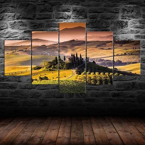 5 teiliges wandbild Italien Toskana Natur Landschaft 5 stück leinwand wandkunst,5 teilig leinwand wanddeko wohnzimmer,leinwanddruck 5 teilig bilder wohnzimmer modern groß,mit rahmen,xxl 150x80cm 5 teiliges wandbild Italien Toskana Natur Landschaft 5 stück leinwand wandkunst,5 teilig leinwand wanddeko wohnzimmer,leinwanddruck 5 teilig bilder wohnzimmer modern groß,mit rahmen,xxl 150x80cm von RAPSANI