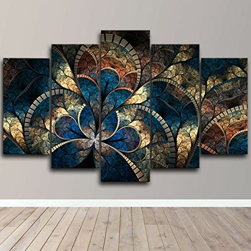 Bilder Abstrakt 5 Teilig Wandbild XXL Abstrakte fraktale Blumenmosaik-Designkunst Leinwand Bild Wandbilder Wohnzimmer Wohnung Kunstdrucke Wandbilder Design Abstrakt Poster Wanddekoration 200x100cm Bilder Abstrakt 5 Teilig Wandbild XXL Abstrakte fraktale Blumenmosaik-Designkunst Leinwand Bild Wandbilder Wohnzimmer Wohnung Kunstdrucke Wandbilder Design Abstrakt Poster Wanddekoration 200x100cm von RAPSANI