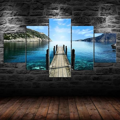Kunstdrucke 5 Teilig Bilder Leinwand,leinwandbilder wohnzimmer dekoration,5 Teilig Wanddekoration Brücke Ansicht Natur Landschaft ,Bild Bilder auf Leinwand 5 teilig Poster,wandbild xxl 100x55cm Kunstdrucke 5 Teilig Bilder Leinwand,leinwandbilder wohnzimmer dekoration,5 Teilig Wanddekoration Brücke Ansicht Natur Landschaft ,Bild Bilder auf Leinwand 5 teilig Poster,wandbild xxl 100x55cm von RAPSANI
