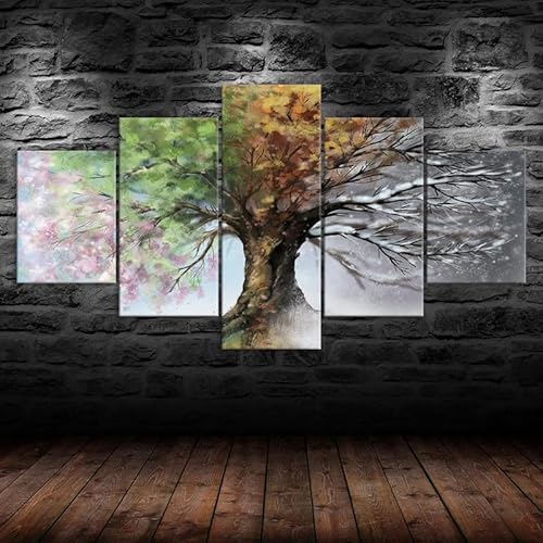 RAPSANI 5 teilige bilder Vier-Jahreszeiten-Baum 5 teilige Leinwandbilder,5 teilig wandbild,leinwanddrucke 5 stück wandkunst,bilder wohnzimmer modern leinwand Malerei,xxl,200x100cm RAPSANI 5 teilige bilder Vier-Jahreszeiten-Baum 5 teilige Leinwandbilder,5 teilig wandbild,leinwanddrucke 5 stück wandkunst,bilder wohnzimmer modern leinwand Malerei,xxl,200x100cm von RAPSANI