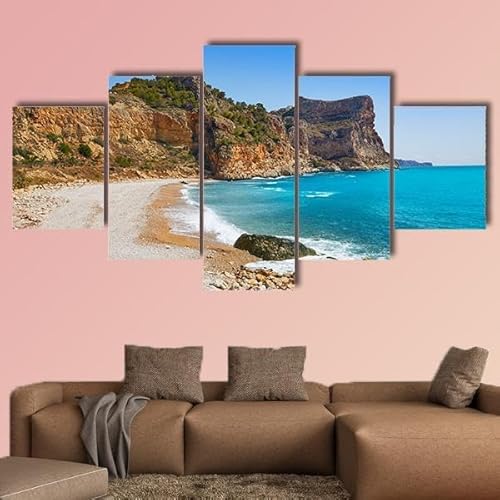RAPSANI Bilder Abstrakt 5 Teilig Wandbild XXL Strand Cala Del Moraig Leinwand Bild Wandbilder Wohnzimmer Wohnung Kunstdrucke Modern Wandbilder Design Abstrakt Poster Wanddekoration 150x80cm RAPSANI Bilder Abstrakt 5 Teilig Wandbild XXL Strand Cala Del Moraig Leinwand Bild Wandbilder Wohnzimmer Wohnung Kunstdrucke Modern Wandbilder Design Abstrakt Poster Wanddekoration 150x80cm von RAPSANI