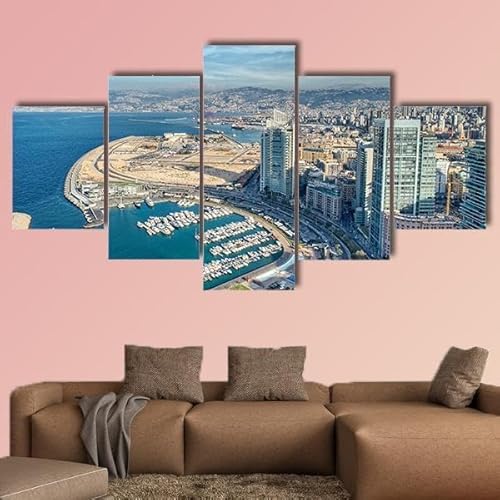 RAPSANI Leinwanddrucke Kreatives Geschenk 5 stück Leinwand Bilder Hd Drucke Poster abstrakt Stadt Beirut, Libanon Moderne Wandbilder XXL Wohnzimmer Wohnkultur 100x55cm RAPSANI Leinwanddrucke Kreatives Geschenk 5 stück Leinwand Bilder Hd Drucke Poster abstrakt Stadt Beirut, Libanon Moderne Wandbilder XXL Wohnzimmer Wohnkultur 100x55cm von RAPSANI