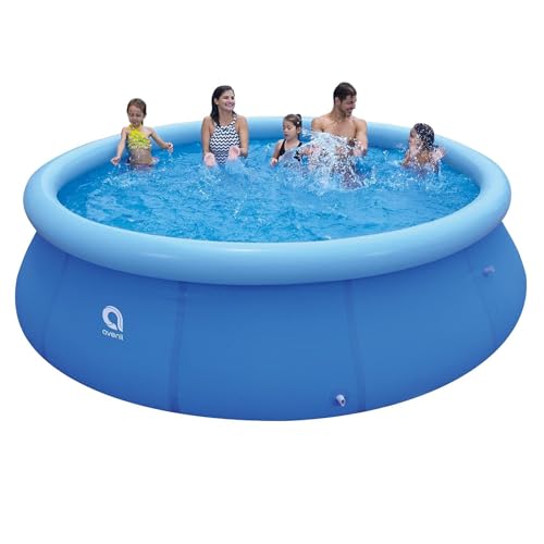 RAPTAVIS 360cm x 90cm Aufblasbares Schwimmbad Outdoor, Überirdisches Rundes Air-Top-Ring-Pool, Garten Rasen Familie von RAPTAVIS