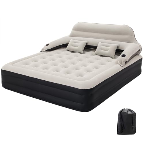RAPTAVIS King Size Luftmatratze mit Kopfteil und Kissen, Aufblasbare Bett Aufblasbare Matratze RAPTAVIS King Size Luftmatratze mit Kopfteil und Kissen, Aufblasbare Bett Aufblasbare Matratze von RAPTAVIS