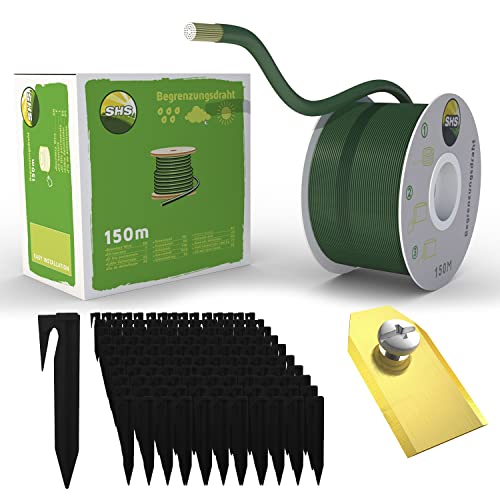 150m Begrenzungskabel + 450 Erdspieße + 30 Klingen für Mähroboter Rasenmäher Rasenroboter Zubehör SET Begrenzungsdraht für Suchkabel - kompatibel mit GARDENA HUSQVARNA 150m Begrenzungskabel + 450 Erdspieße + 30 Klingen für Mähroboter Rasenmäher Rasenroboter Zubehör SET Begrenzungsdraht für Suchkabel - kompatibel mit GARDENA HUSQVARNA von RASENFREUND