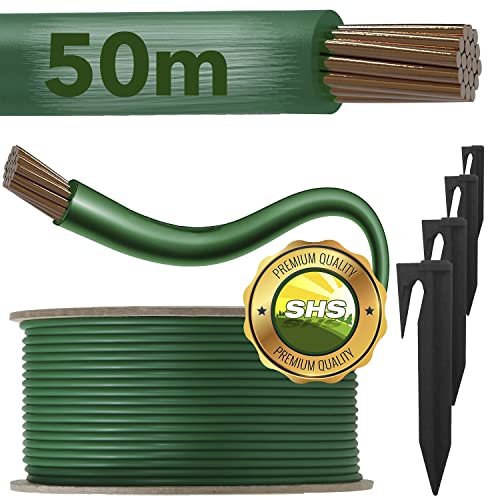 RASENFREUND 50m Begrenzungskabel + 150 Erdspieße für Mähroboter Rasenroboter SET Begrenzungsdraht - kompatibel mit GARDENA/BOSCH/HUSQVARNA/WORX / Ø2,7mm / SET RASENFREUND 50m Begrenzungskabel + 150 Erdspieße für Mähroboter Rasenroboter SET Begrenzungsdraht - kompatibel mit GARDENA/BOSCH/HUSQVARNA/WORX / Ø2,7mm / SET von RASENFREUND