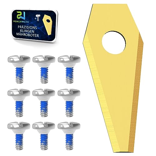 RASENFREUND TITAN Messer Klingen LONGLIFE geeignet für BOSCH INDEGO Mähroboter/passen u.a.für 800, 1000 1200, 350, 400 und 450, einschl. Connect uvm. + 9 Schrauben, 9 Stück von RASENFREUND