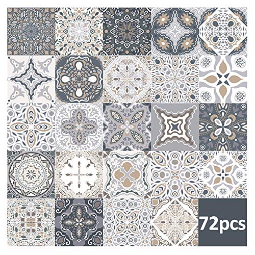 72pcs Wandfliesenaufkleber - Fliesenaufkleber Aufkleber für Küche Wohnzimmer Badezimmer Home Decor Selbstklebend von RASHION