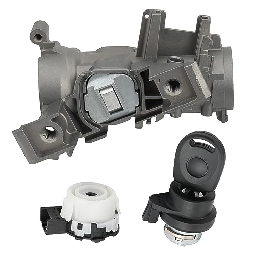 Zündschalter Zündschloss Lenkschlossgehäuse Kompatibel mit VW Golf MK5 MK6 Audi A3 8P TT 8J Seat Leon 1P1 Skoda Octavia II 1Z 1K0905851B von RASHION