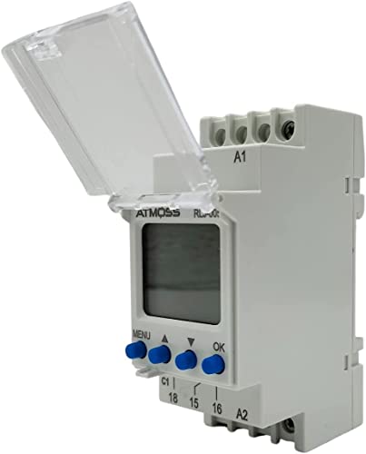 RASMACOR | Digitale Zeitschaltuhr zum Einbau in Schalttafeln mit LCD Display Wochenzeitschaltuhr Zeitschalter | 52 Programme | 5 Sprachen zur Auswahl | Urlaubsmodus Weiss von RASMACOR