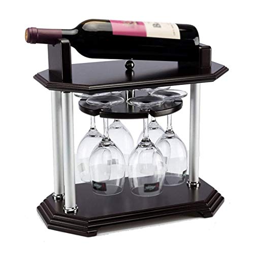 RASOANOA Weinregal für die Arbeitsplatte, dekorativer Tisch-Weinflaschenhalter, schwarz, freundlich und geschmacksneutral Ambitious von RASOANOA