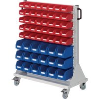 Rollwagen RasterMobil H1230xB1000xT500mm grau KastenxGr18xGr6, 40xGr7 von RASTERPLAN
