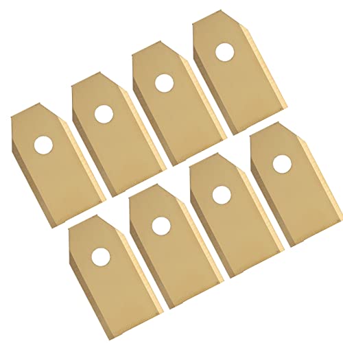 45pcs Golden Edelstahl Roboter -Mäher -Blätter Ersatz für Effiziente Rasenpflege Langlebige, Geschnittene Rasenroboterblätter für Verbesserte Leistung und Anhaltende Verwendung in Roboter von RASTKY