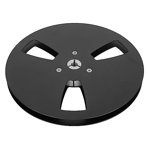 RASTKY 1/4 7 Zoll Leere Klebeband -Reel -, Aluminiumlegierung Open Roll Sound Take up Rolle mit 3 Löchern NAB Kompatibilität (BLACK) von RASTKY