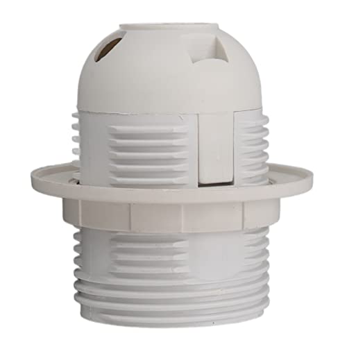 RASTKY 10pcs E27 Light Base Socket Kupferkern -Hochtemperaturwiderstand E27 Leichthalterbasis mit Lampenhülle für DIY -Werkzeuge und Hausverbesserung/Elektrik (WHITE) von RASTKY