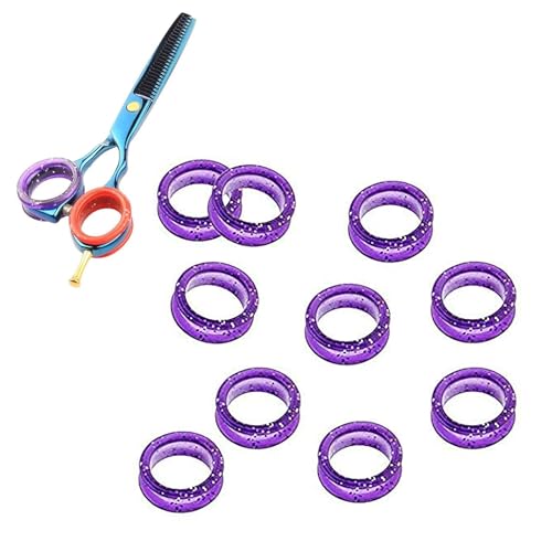 RASTKY 10pcs Silikon -Fingerringe -Bariber Haarschere, Verbesserter Komfort und für die Pflege der Scheren von RASTKY