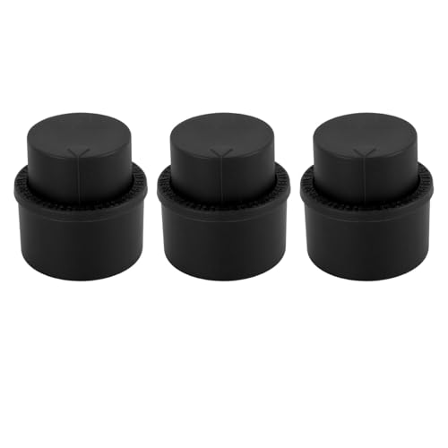 RASTKY 3pcs Wiederverwendbare Soda -Flaschenstopper - Professionelle Pressetyp Getränke Coverscarbonated Getränke (BLACK) von RASTKY
