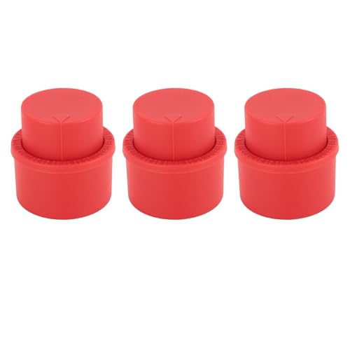RASTKY 3pcs Wiederverwendbare Soda -Flaschenstopper - Professionelle Pressetyp Getränke Coverscarbonated Getränke (Rot) von RASTKY