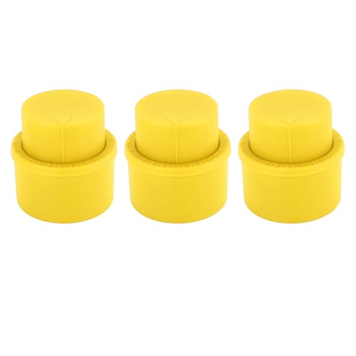 RASTKY 3pcs Wiederverwendbare Soda -Flaschenstopper - Professionelle Pressetyp Getränke Coverscarbonated Getränke (YELLOW) von RASTKY