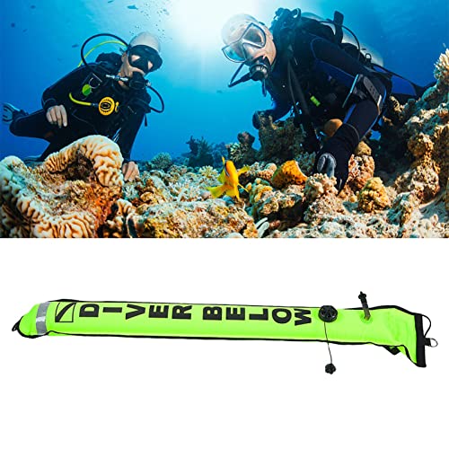 RASTKY 4ft Hohe Sichtblatt Aufblasbare Tauchmarker - Markierung mit Reflektierenden Streifen Verbessert und Leicht Speicherung bei Wasseraktivitäten (Fluoreszierendes Gelb) von RASTKY