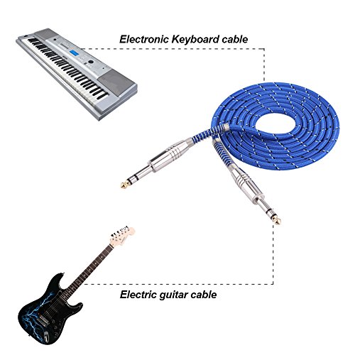 RASTKY 6,35 Mm Stereo -Männliche Bis Männliche Kabel -Gitarren Gitarrenmischer Stereo. (1,8 Meter) von RASTKY