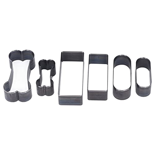 RASTKY 6pcs Leder Schnittstirme Set -Handwerk, Hohlschneider -Werkzeug mit Rechteck, Oval und Form, Kompatibel mit Lederprojekten von RASTKY