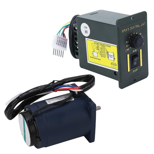 RASTKY AC220V 6W Hohe, mit Niedrigem Rausch Variabler Geschwindigkeit Reversibler Motor mit Speed Controller, Ideale Elektrische Mahlen und Rasenmäher (1400 U/min (10 bis 1400 U/min)) von RASTKY