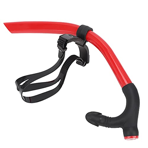 RASTKY Abnehmbarer Frontschnorchel -Atemschlauch Schwimmen Diving Training - Bequemes Silikon Mundstück, Schnalle, Zwei Farben Erhältlich (Rot) von RASTKY
