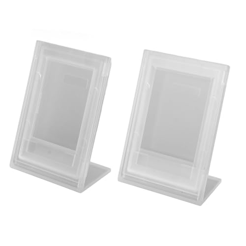 RASTKY Acrylbilderrahmen L Geformte Selbststanden Fotorahmen For12 11 9 8 7 für 3 Zoll Schräger Bilderrahmen - IdealHome & Dekor (Transparent) von RASTKY