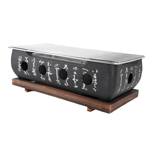 RASTKY BBQ Grill Herd für den Japanischen Stil für den Japanischen Kochkohle -Grill Rechteck Rechteck Kalligraphie Schnellheizung Aluminium Legierung Drahtgrill Basis für Camping + Tragbarer BBQ + RASTKY BBQ Grill Herd für den Japanischen Stil für den Japanischen Kochkohle -Grill Rechteck Rechteck Kalligraphie Schnellheizung Aluminium Legierung Drahtgrill Basis für Camping + Tragbarer BBQ + von RASTKY