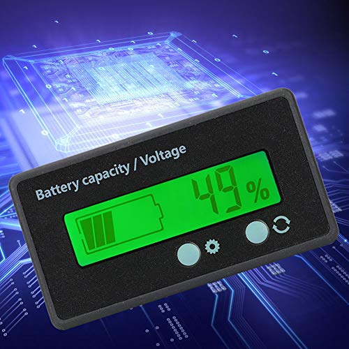 RASTKY Batteriekapazitätsmonitor mit Prozentualem Display GY-6GS-PCB HTN-Wasserdichte Indikator 12-84V-Automobil-/Batterie-Tester (grünes Licht) von RASTKY