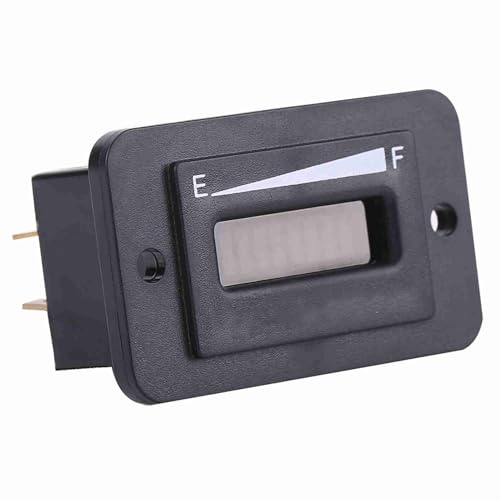 RASTKY Digital LED -Batterie -Indikatoranzeige Messgerät 12V 24 V 36V 48 V Universal Spannungsmonitor für Karren Boote RVS Motorräder Schwarz Kunststoff Einfacher Installation (BI003-48V) von RASTKY