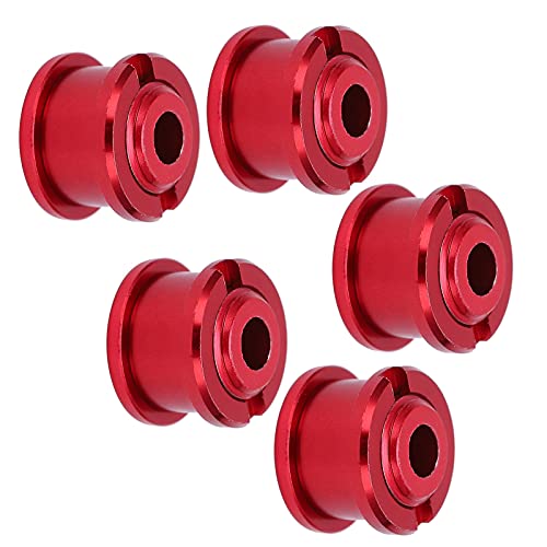 RASTKY Einzelkettenschrauben Mountainbikes, 5pcs Aluminiumlegierungsschürscholen Muttern, Radschraubenzubehör (Rot) von RASTKY