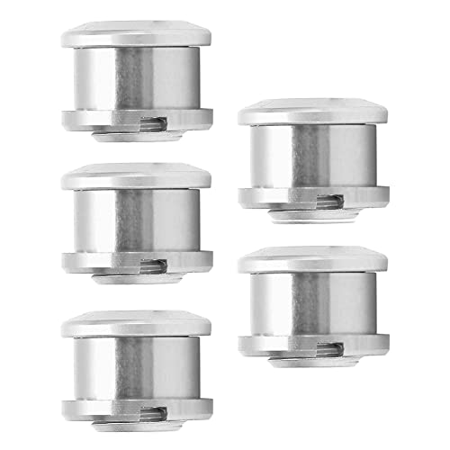 RASTKY Einzelkettenschrauben Mountainbikes, 5pcs Aluminiumlegierungsschürscholen Muttern, Radschraubenzubehör (Silver) von RASTKY