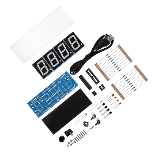 RASTKY Elektronik -Enthusiasten der Digital Clock LED Kit - 4 stellige Anzeige mit Zeit-, Temperatur und Alarmfunktionen, Einfache Installation (Green) von RASTKY