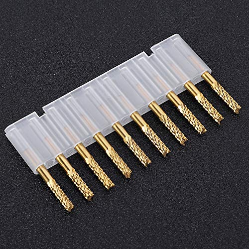 RASTKY Endmühle 10pcs 3,175 Mm Carbid End Mill 1/8 "Schaftschaftbeschichtete CNC -PCB -Gravur Bit Schneiden und Mahlen von RASTKY