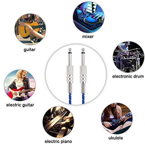 RASTKY Gitarreninstrumentenkabelmono 6,35 Mm Männlicher Männlicher Drahtkabel Elektrische Instrumente 1M - Live Sound & Bühnenkabel (1,8 Meter) von RASTKY