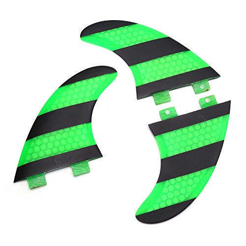 RASTKY Grüne Schwarze Surfboard -Glasfaser -Triebwerke Flossen Set Shortboard Funboard Longboard von RASTKY