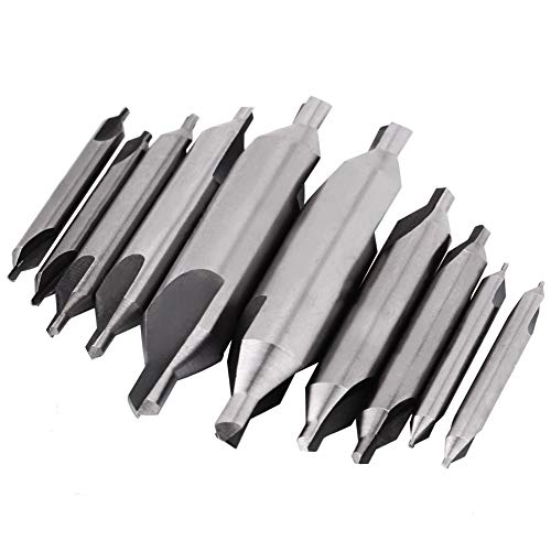 RASTKY Hochgeschwindigkeits -Stahl -Mittelbohrer 10pc 1mm 5mm 60 Grad Kombinierte Countersink Bits Metallbearbeitung von RASTKY