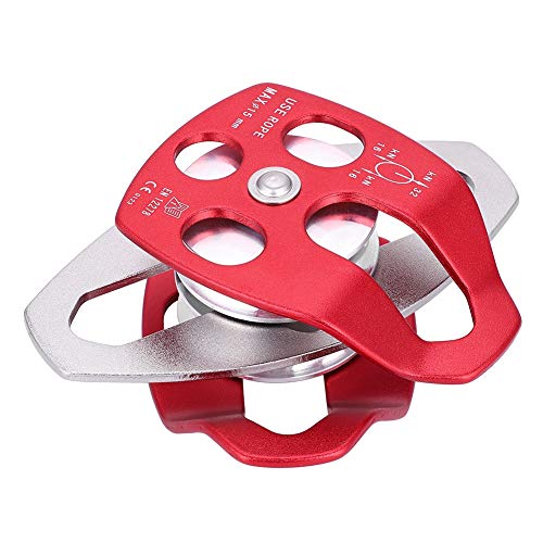 RASTKY Hochleistungs -Aluminiumlegierung Single -Seilscheibe Blockklettern 32KN Ziehstärke, Anti Design, Geeignetes 15 mm Seil Ideales Klettern, Transport und Transport von RASTKY