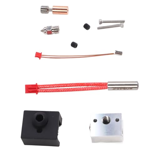 RASTKY Hochleistungs -Hotend -Kit Kompatibel mit Ender 3 S1, Ender 3 S1 Pro, CR10 Pro, 300 ℃ Heizungsfähigkeit, Bimetaldüse Hals, 0,4 Mm Düse und Einfache Installation von RASTKY