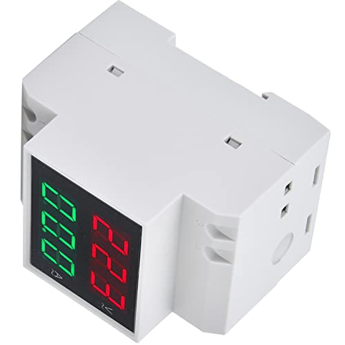 RASTKY Hohe Genauigkeit Digitaler Spannungsmesser DIN Rail-Doppel-LED-Anzeige-Voltmeter und Amperemeter, Misst AC80-300V-Spannung und AC0-99.9A-Strom, Einfache Installation und Elektrische Überwachung RASTKY Hohe Genauigkeit Digitaler Spannungsmesser DIN Rail-Doppel-LED-Anzeige-Voltmeter und Amperemeter, Misst AC80-300V-Spannung und AC0-99.9A-Strom, Einfache Installation und Elektrische Überwachung von RASTKY
