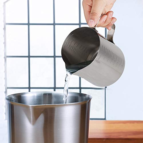RASTKY Kaffee Schaumkrug Edelstahl Messung Tasse Milchschaum Potlatte Pitcher (10 * 9 * 12,5 cm) von RASTKY