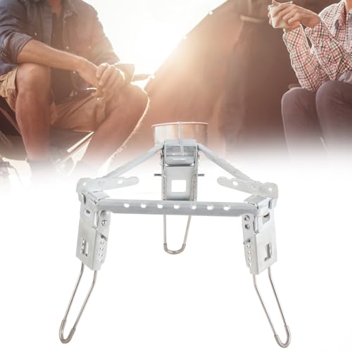 RASTKY Klappbares Gasherd -Topf -Rack Halterung Kanister Ständer Outdoor Camping Edelstahlstativgrillstütze von RASTKY
